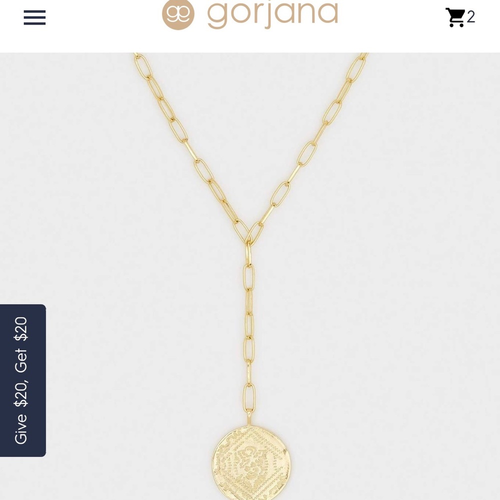 NWT Gorjana Ana Coin Lariat Necklace